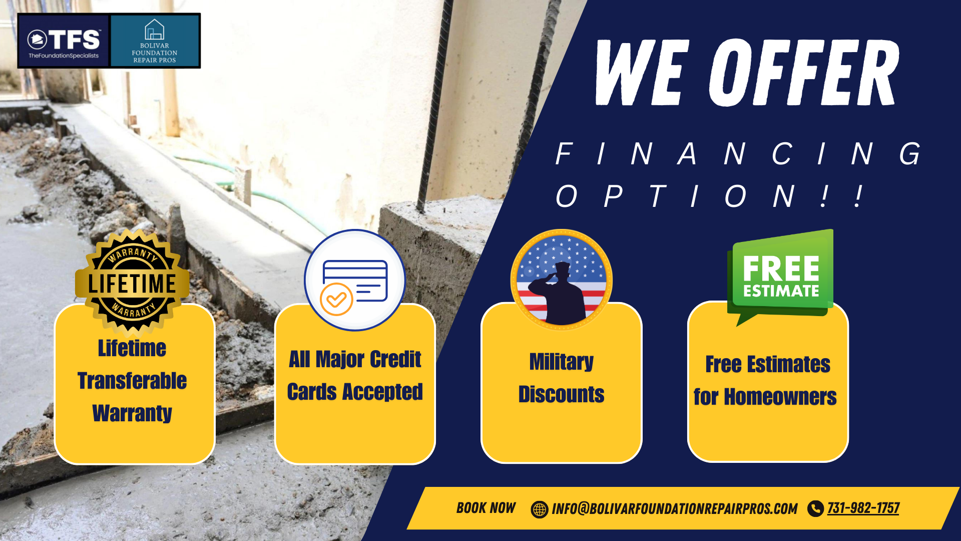 TFS BANNER Bolivar Foundation Repair Pros